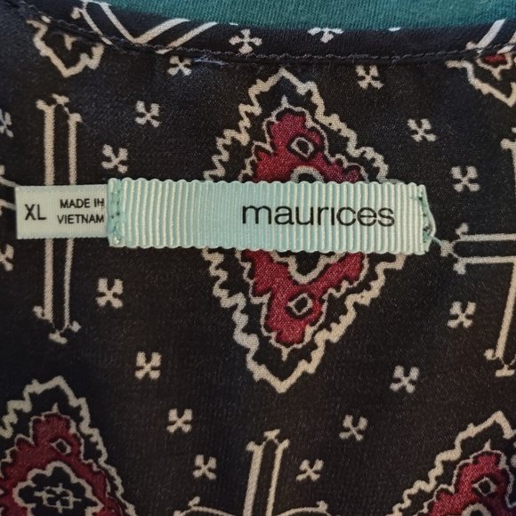 Maurice's Top Criss Crossed Sz XL - Picture 4 of 6